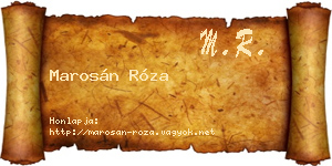 Marosán Róza névjegykártya