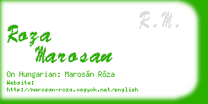 roza marosan business card