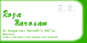 roza marosan business card